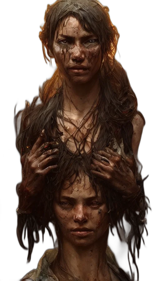 face, hair, creature, mask transparent PNG cut-out