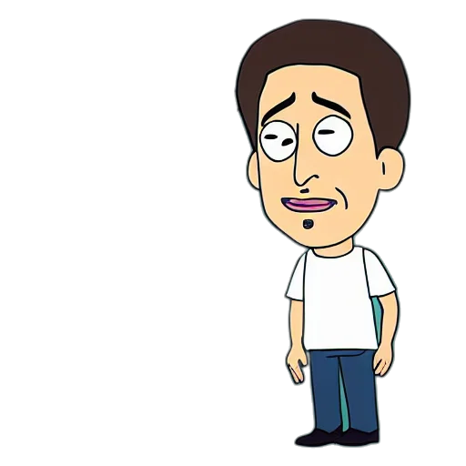 staff, face, cartoon, concept art, 3d render, pixel art, ross, geller transparent PNG cut-out