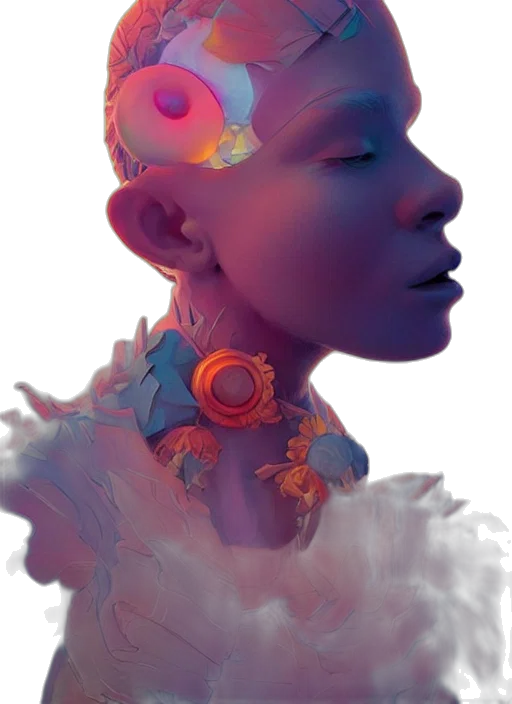 crown, jewelry, face, mask, concept art, fantasy art, photorealistic, cyberpunk transparent PNG cut-out