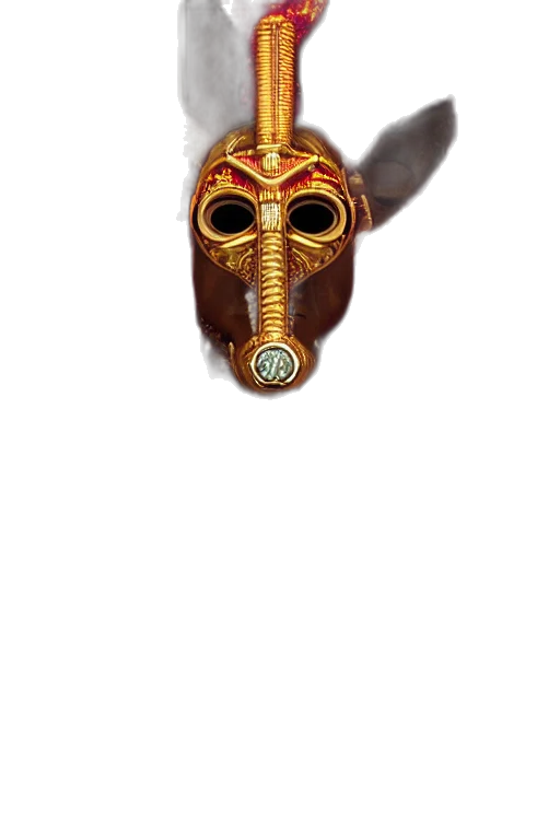 mask, jewelry, staff, crown transparent PNG cut-out