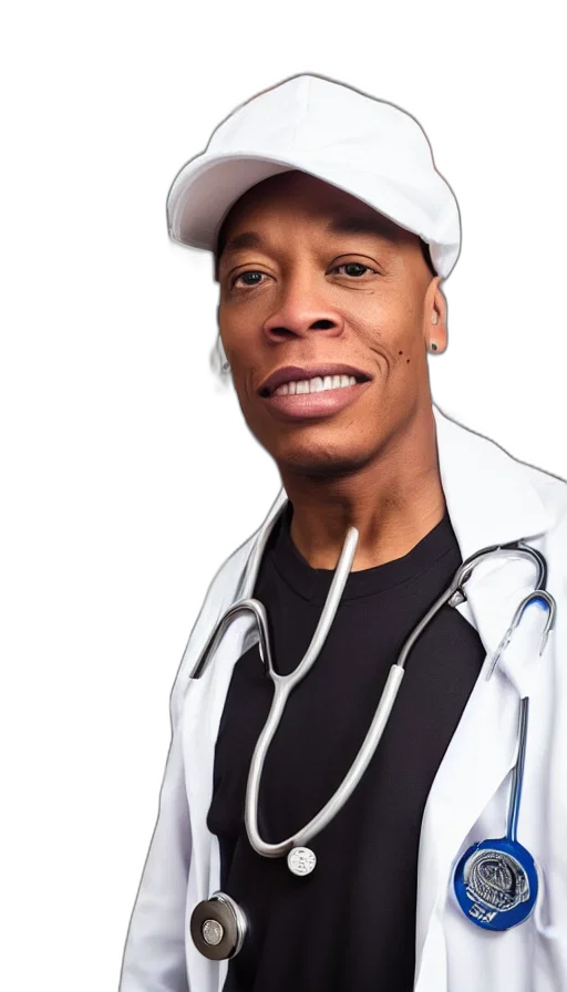 jacket, hat, face, staff transparent PNG cut-out