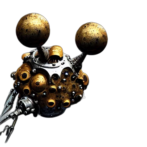 weapon, robot, jewelry, crown transparent PNG cut-out