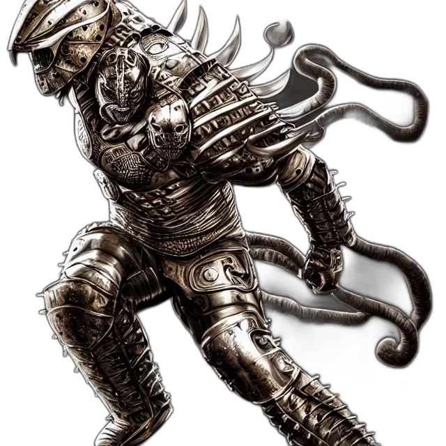 robot, weapon, staff, sword, concept art, fantasy art, comic book art, cyberpunk transparent PNG cut-out