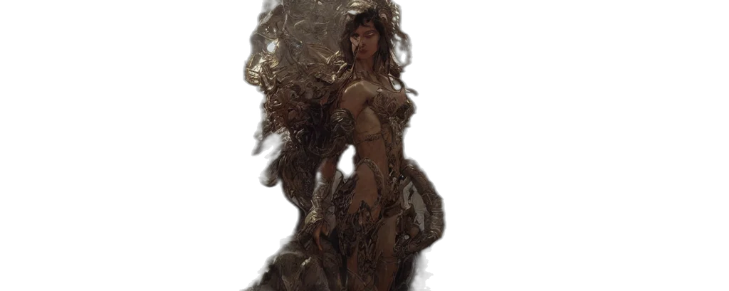 dress, creature, concept art, fantasy art transparent PNG cut-out