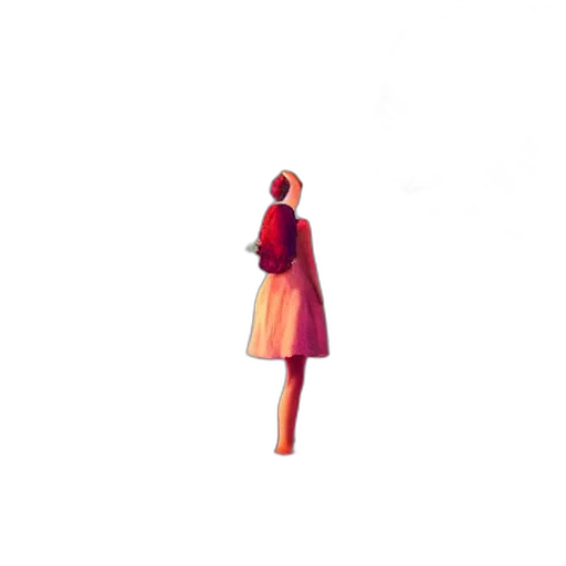 dress, jacket, umbrella, staff transparent PNG cut-out
