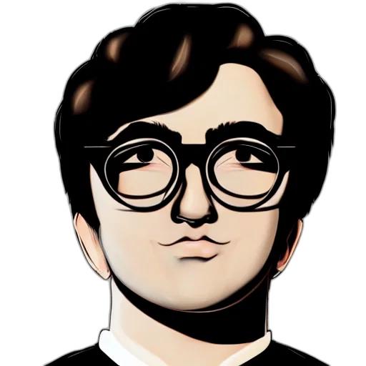 face, staff, cartoon, pixel art transparent PNG cut-out