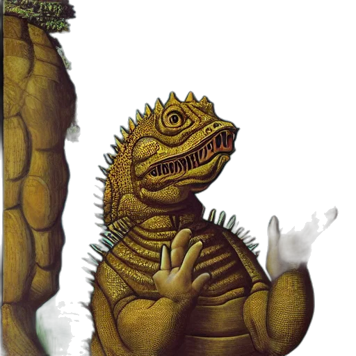 dragon, creature, animal, staff, concept art, fantasy art, pixel art, photorealistic transparent PNG cut-out