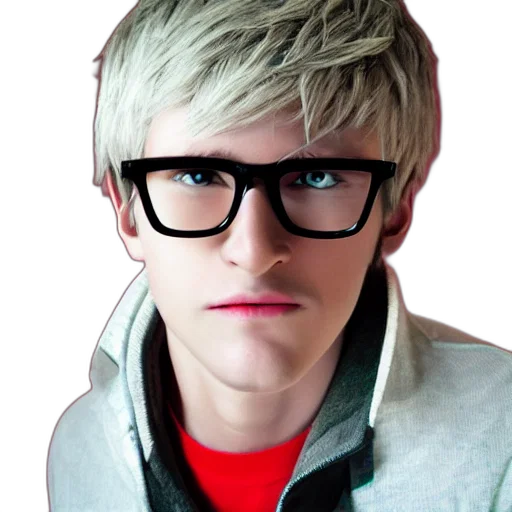 face, cartoon, photorealistic, 3d render transparent PNG cut-out