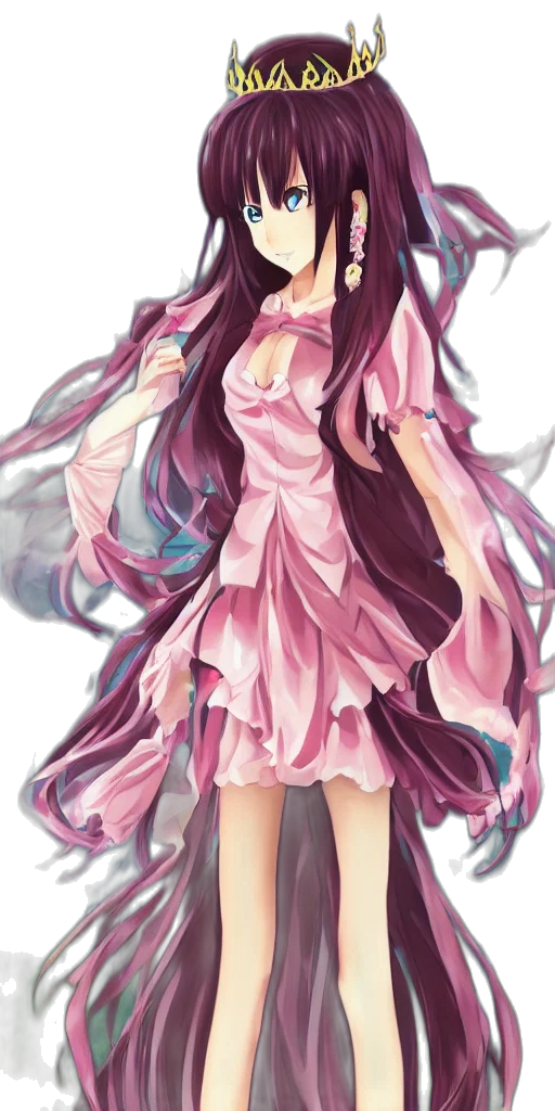 dress, staff, creature, anime, concept art, fantasy art, pixel art, pastel transparent PNG cut-out