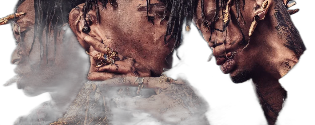 photorealistic, fire, travis, scott, intricate, detailed, jaw, dropping transparent PNG cut-out