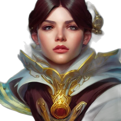 face, crown, staff, jewelry, fantasy art, concept art, photorealistic, oil painting transparent PNG cut-out