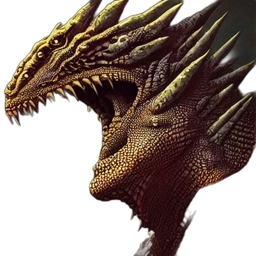dragon, animal, creature, face, photorealistic, concept art, 3d render, fantasy art transparent PNG cut-out
