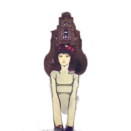 dress, hat, crown, staff, pixel art, concept art, fantasy art, cartoon transparent PNG cut-out