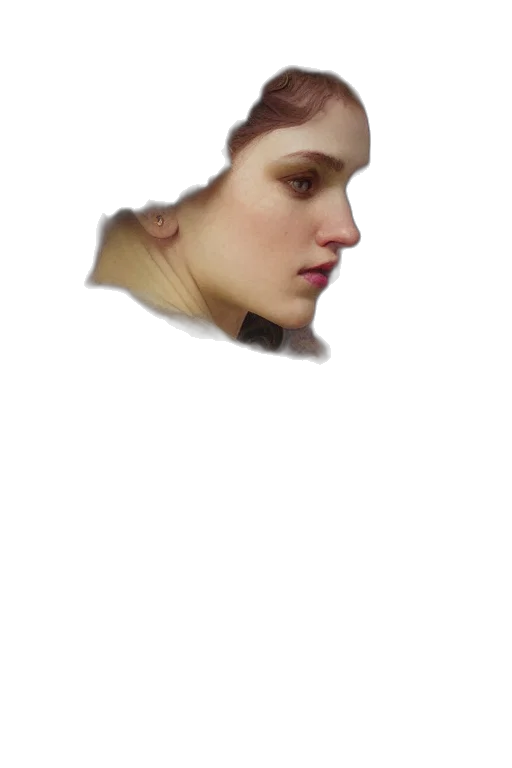 face, crown, hat, hair, photorealistic, 3d render, concept art, pixel art transparent PNG cut-out