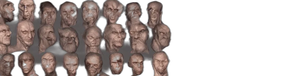 mask, face, concept art, 3d render, fantasy art, photorealistic, evolution, human transparent PNG cut-out