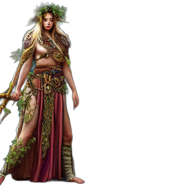 staff, fantasy art, concept art, pixel art, photorealistic, earth tones, green, beautiful transparent PNG cut-out