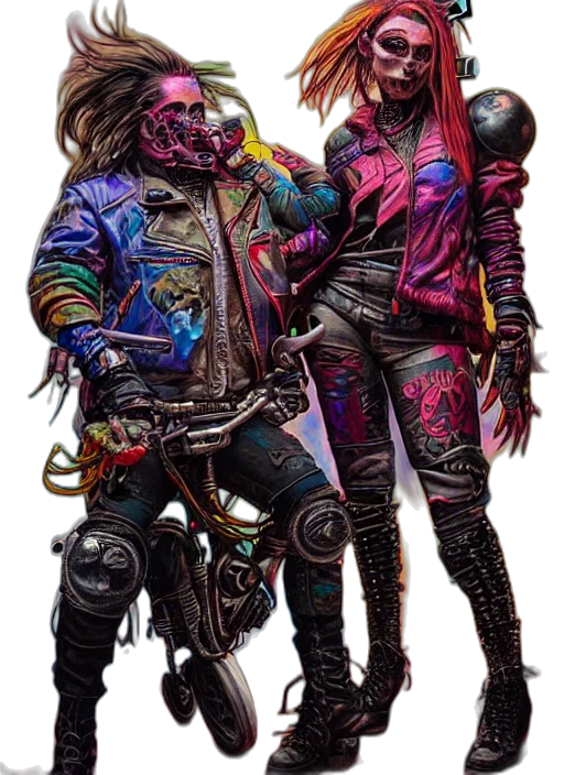 jacket, staff, cyberpunk, concept art transparent PNG cut-out