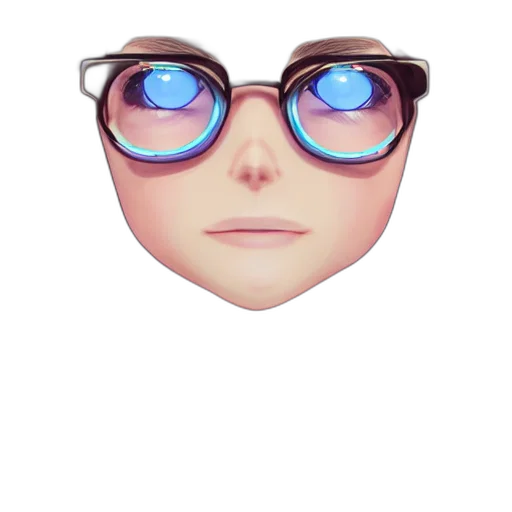 face, mask, hat, creature, 3d render, anime, vaporwave, cartoon transparent PNG cut-out