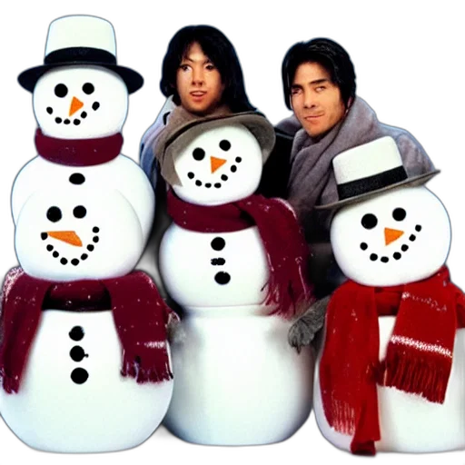 photorealistic, snow, snowman, johnny transparent PNG cut-out