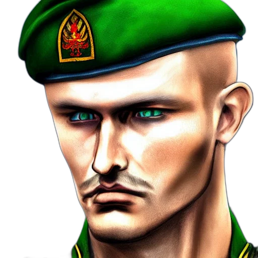 face, weapon, photorealistic, comic book art, concept art, fantasy art, green, russian transparent PNG cut-out