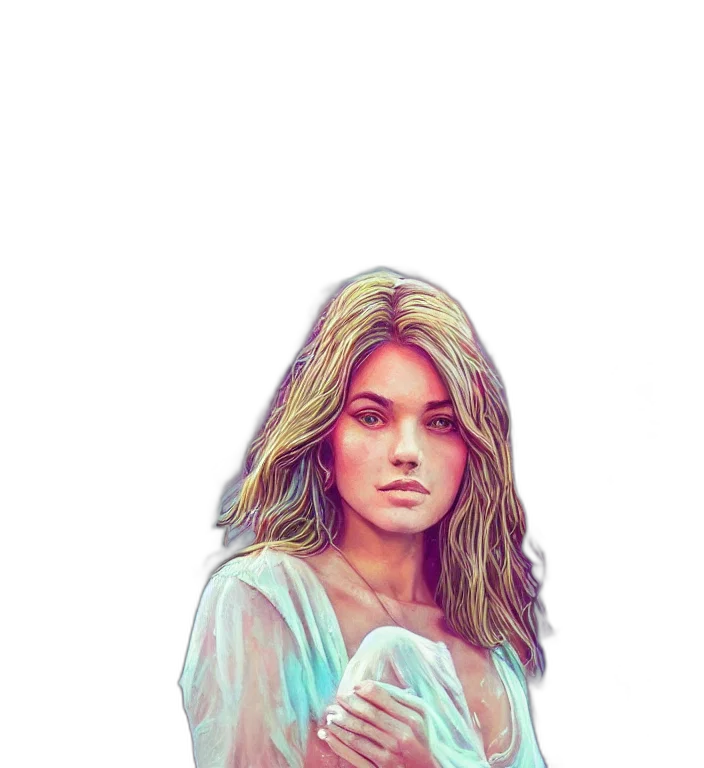 dress, face, jacket, hair, watercolor, photorealistic, fantasy art, oil painting transparent PNG cut-out