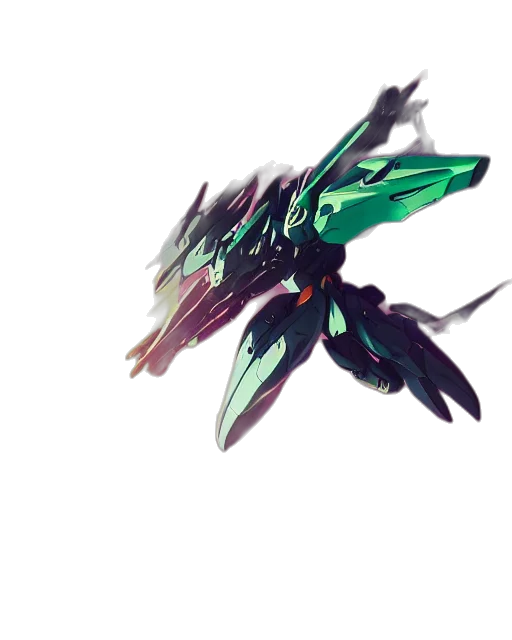 dragon, weapon, flower, creature, concept art, 3d render, watercolor, vaporwave transparent PNG cut-out