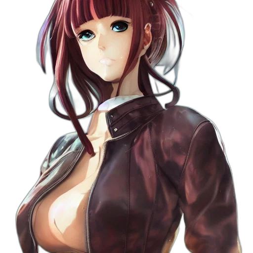 jacket, staff, dress, robot, anime, cyberpunk, concept art, fantasy art transparent PNG cut-out