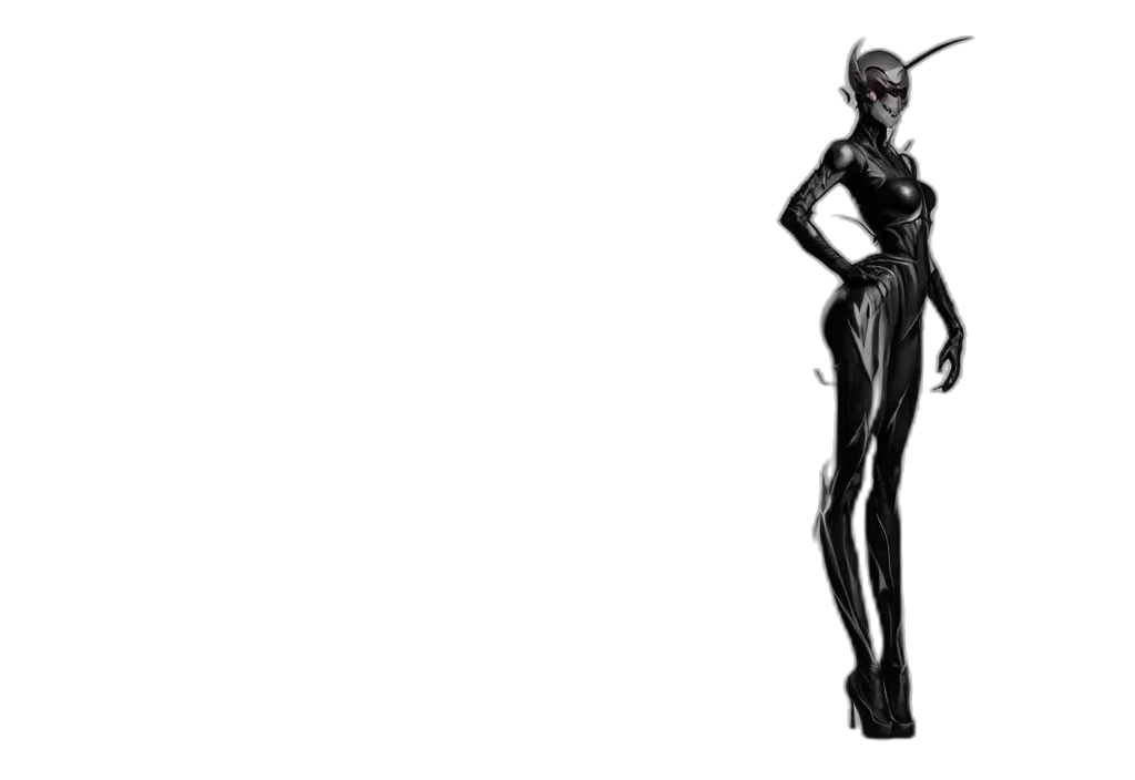 robot, dress, creature, staff transparent PNG cut-out