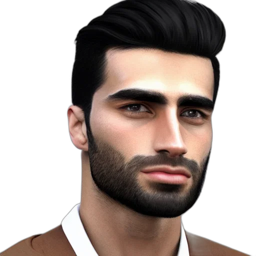 face, staff, 3d render, photorealistic transparent PNG cut-out
