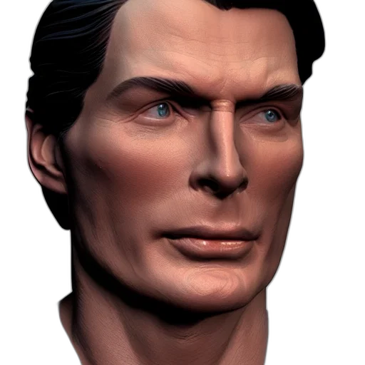 face, mask, 3d render, comic book art transparent PNG cut-out