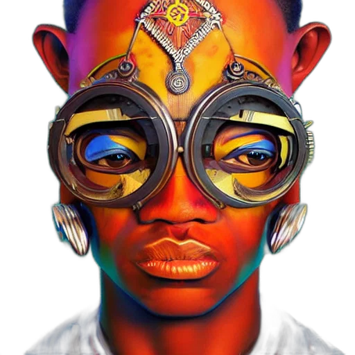 mask, face, jewelry, crown, photorealistic, concept art, fantasy art, comic book art transparent PNG cut-out