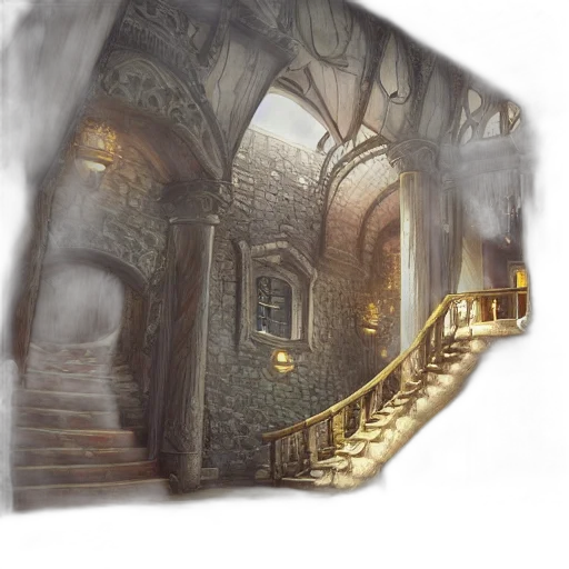 crown, building, sword, concept art transparent PNG cut-out
