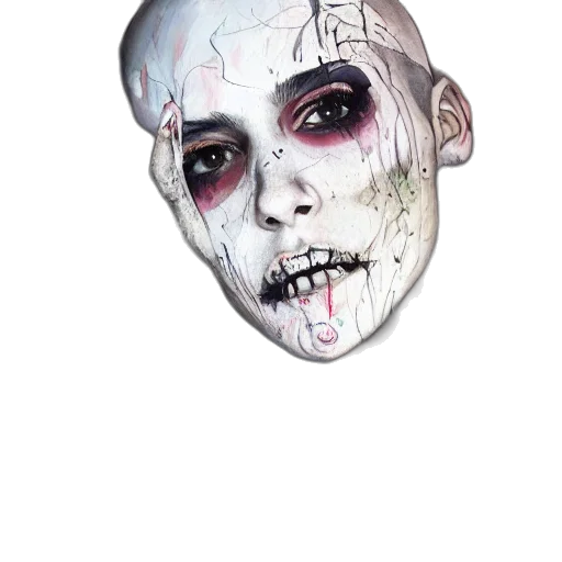 mask, face, creature, jewelry, watercolor, concept art, photorealistic, fantasy art transparent PNG cut-out