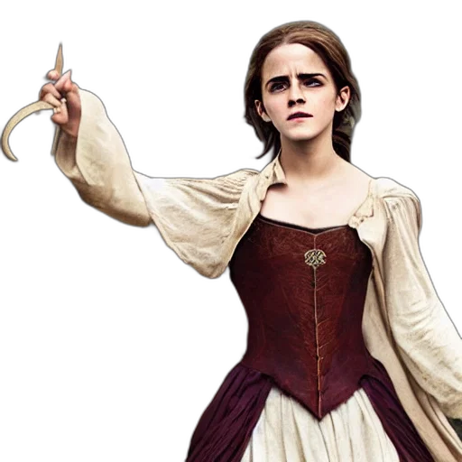 emma, watson, damsel, distress, hyperrealistic transparent PNG cut-out