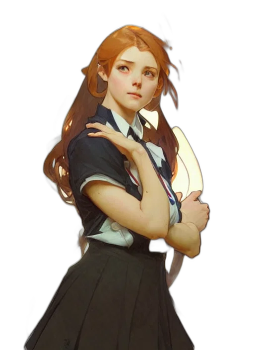 staff, dress, jacket, face transparent PNG cut-out