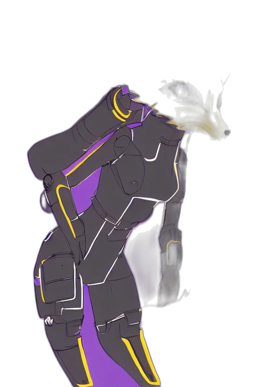 robot, jacket, dragon, weapon, concept art, cyberpunk, fantasy art, anime transparent PNG cut-out