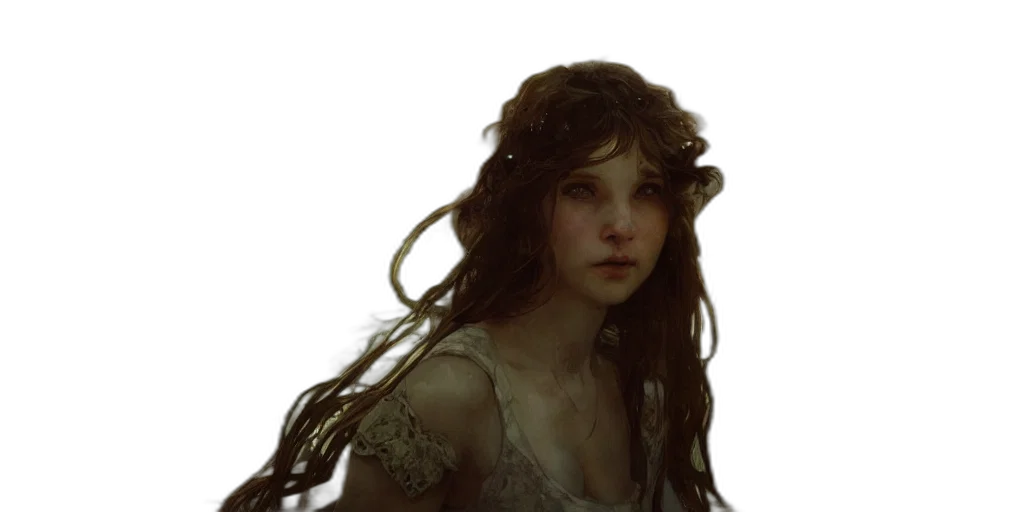 face, crown, hair, creature transparent PNG cut-out