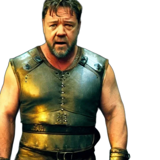 cinematic, shot, russell, crowe transparent PNG cut-out