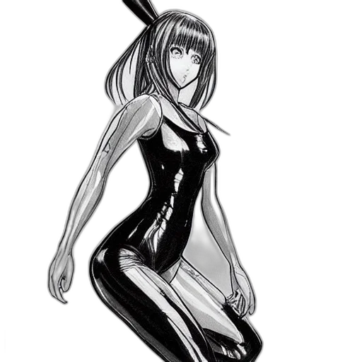dress, robot, creature, comic book art, cartoon, concept art, cyberpunk, neon lights transparent PNG cut-out