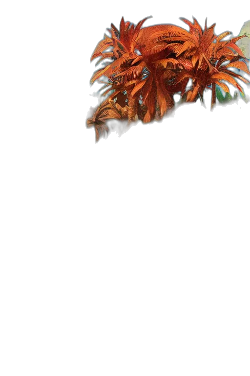flower, crown, hair, staff transparent PNG cut-out