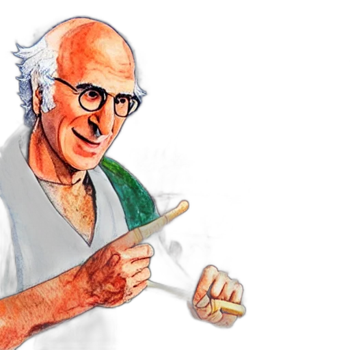 staff, cartoon, concept art, photorealistic, comic book art, larry, david, colloseum transparent PNG cut-out