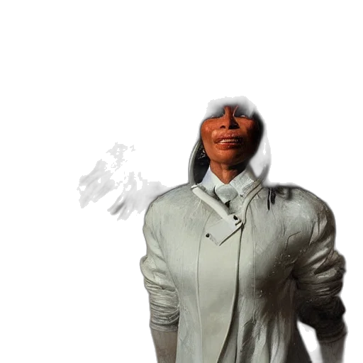 jacket, face, robot, staff transparent PNG cut-out