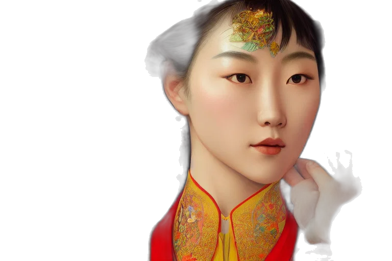 face, photorealistic, oil painting, fantasy art transparent PNG cut-out