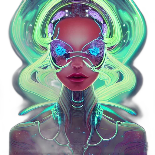 mask, face, robot, jewelry, cyberpunk, concept art, fantasy art, vaporwave transparent PNG cut-out