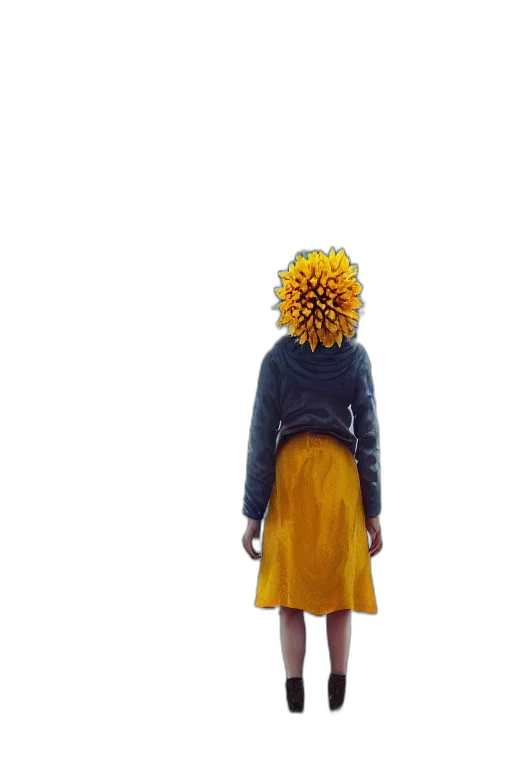 dress, crown, flower, jacket, 3d render, photorealistic, concept art, oil painting transparent PNG cut-out
