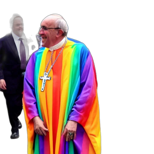 dress, jacket, animal, hippy, pope, francis, rainbow, clothes transparent PNG cut-out