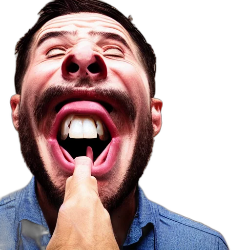 face, mask, creature, man, opening, his, giant, mouth transparent PNG cut-out