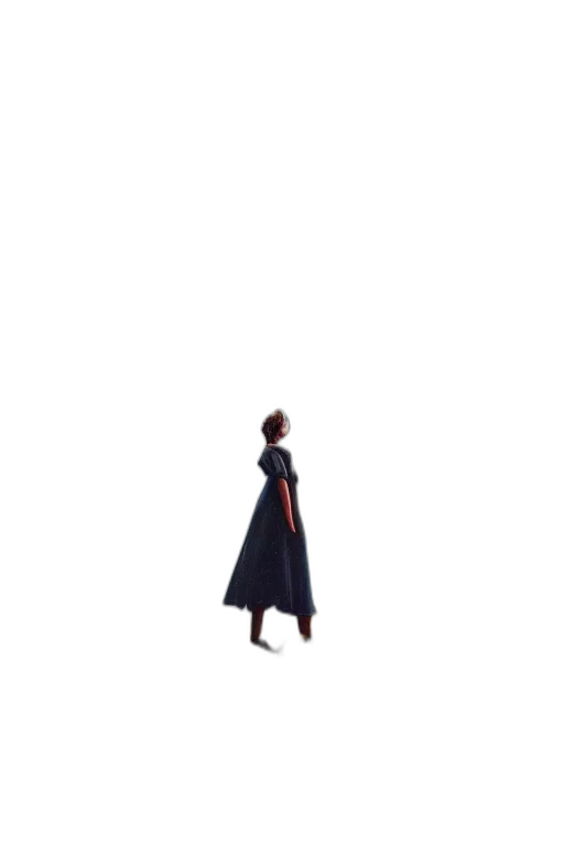 dress, umbrella, staff, jacket, pixel art, concept art, 3d render, comic book art transparent PNG cut-out