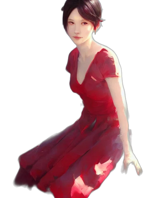 dress, face, staff, flower, concept art, photorealistic, fantasy art, 3d render transparent PNG cut-out