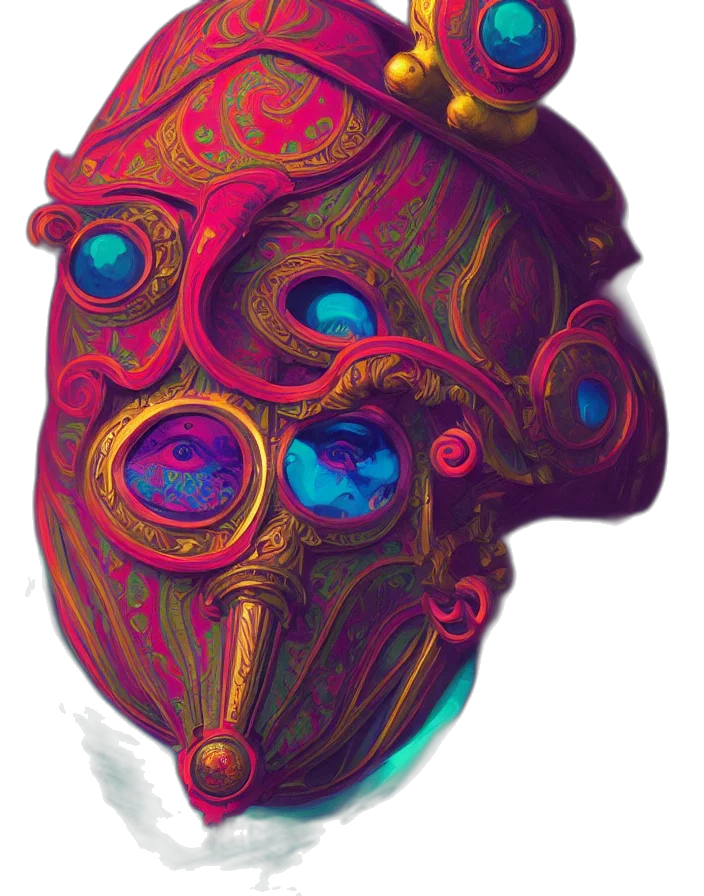 mask, crown, face, robot transparent PNG cut-out